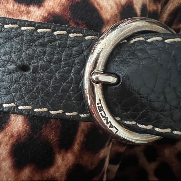 PRISTINE LANCEL CROISSANT SHOULDER BAG IN PEBBLED LEATHER NO SIGNS OF WEAR - Picture 8 of 14